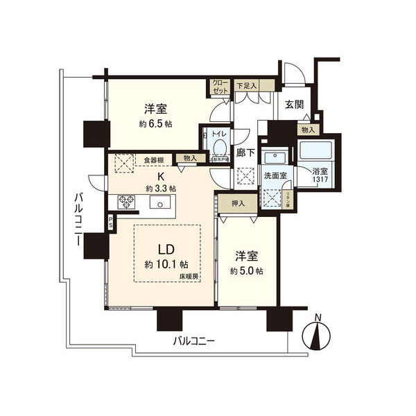 【分譲賃貸】ブランズタワーアイム札幌大通公園 画像11