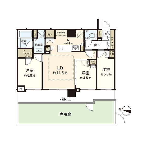 【分譲賃貸】パークホームズ宮ヶ丘 画像6