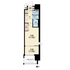 AELL OSAKA EAST【敷金無し! 】の間取り図