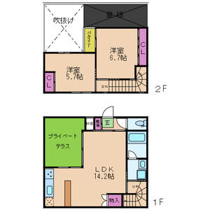 コートハウスMの間取り図