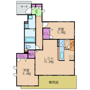 シャーメゾン潤風館の間取り図