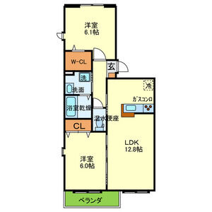 SOUTHERN COURTの間取り図