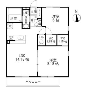 フェリスコート若江北町Iの間取り図