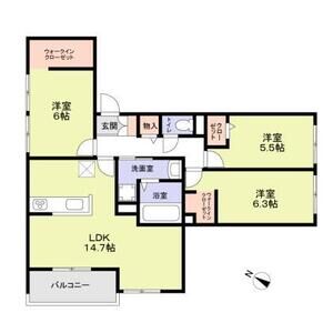 ハイテラス千里山の間取り図
