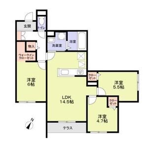 ハイテラス千里山の間取り図