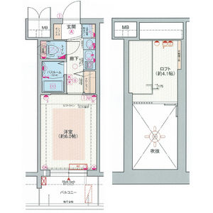 エステムコート三宮駅前ラ・ドゥーの間取り図