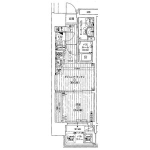 エステムコート難波IIIラグースの間取り図