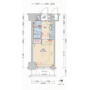 エステムプラザミッドプレイスの間取り図