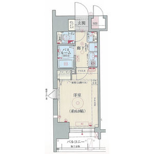 エステムコート難波センチュリオの間取り図