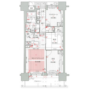 エステムコート八戸ノ里ステーションプレッソの間取り図