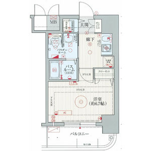 エステムコート難波 II アレグリアの間取り図