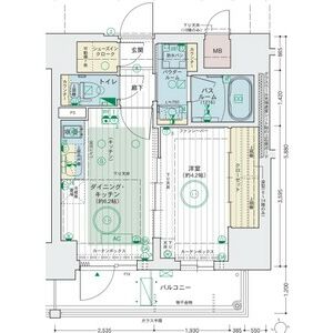 エステムコート大阪福島IIレイヤーの間取り図