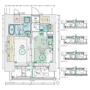 エステムコート大阪福島IIレイヤーの間取り図