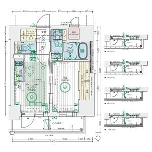 エステムコート大阪福島IIレイヤーの間取り図