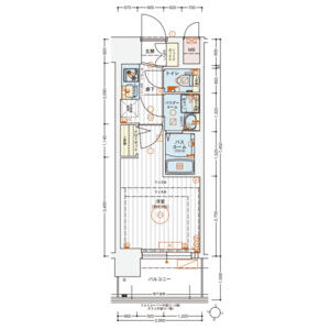 エステムコート新大阪 X VIパルスの間取り図