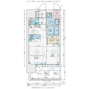 エステムコート三宮EASTVルシーダの間取り図