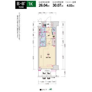 ソルテラス甲子園口クレアストの間取り図