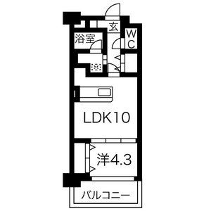 MISTRAL姫路駅前の間取り図