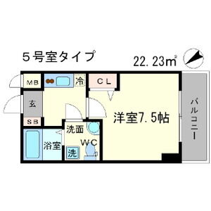 メインステージ西天満T’s SQUAREの間取り図