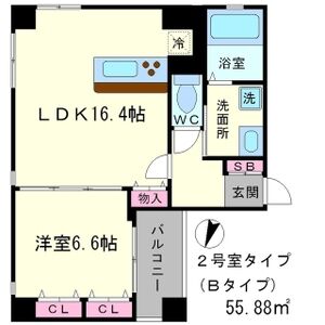 パルム新三国の間取り図