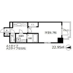 エスリード天神橋筋六丁目の間取り図