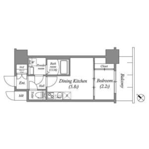 アドバンス神戸ラシュレの間取り図