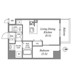 ArtizA京橋WESTの間取り図