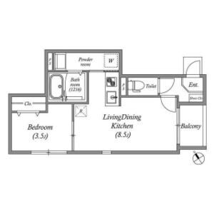 ハーモニーテラス田中の間取り図
