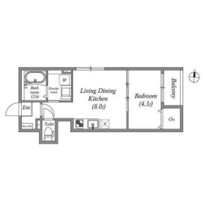 Iris淡路の間取り図