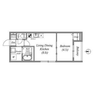 グランディオ鶴橋の間取り図