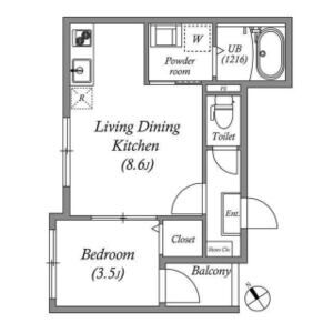 ハーモニーテラス今林の間取り図