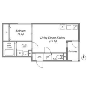 REGIES川西能勢口の間取り図