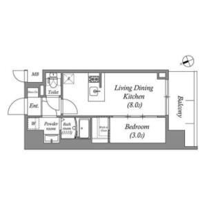 ワールドアイ神戸ハーバーランドIIIの間取り図