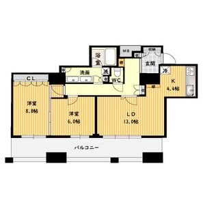 ブランズタワー南堀江の間取り図