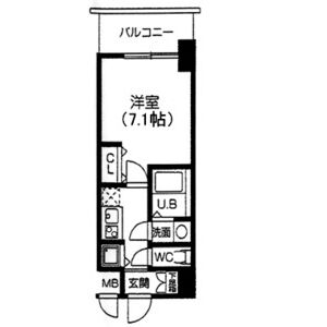 S-RESIDENCE谷町九丁目の間取り図