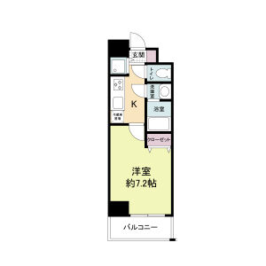 サムティ阿波座Lussoの間取り図