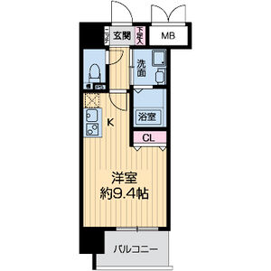 エス・キュート城東中央の間取り図
