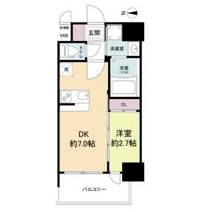 セレニテ新大阪ミラク壱番館の間取り図