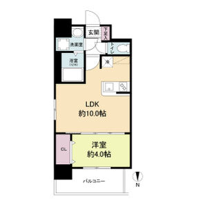 エス・キュート南森町の間取り図