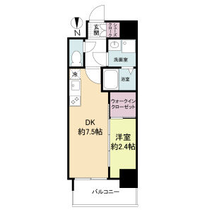 セレニテ谷町四丁目アリエの間取り図
