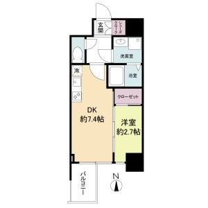 セレニテ谷町四丁目アリエの間取り図