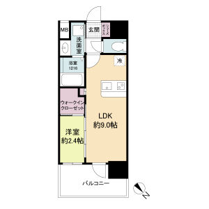 セレニテ西元町アリエの間取り図