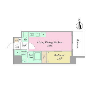 ArtizA瓦屋町IIの間取り図