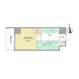 ArtizA瓦屋町IIの間取り図