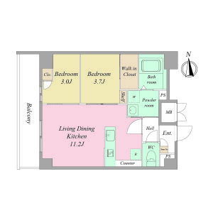 ArtizA瓦屋町IIの間取り図