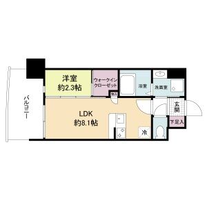 セレニテ難波西アリエの間取り図