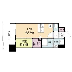 セレニテ難波西アリエの間取り図