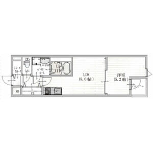 T-RISE北田辺 PRIMEの間取り図