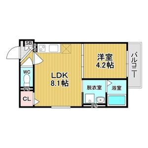 グリッター上新庄の間取り図