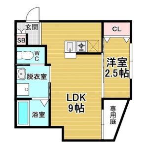 リアコート関大前IIの間取り図